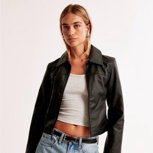 Abercrombie Women's Vegan Leather Zip Jacket